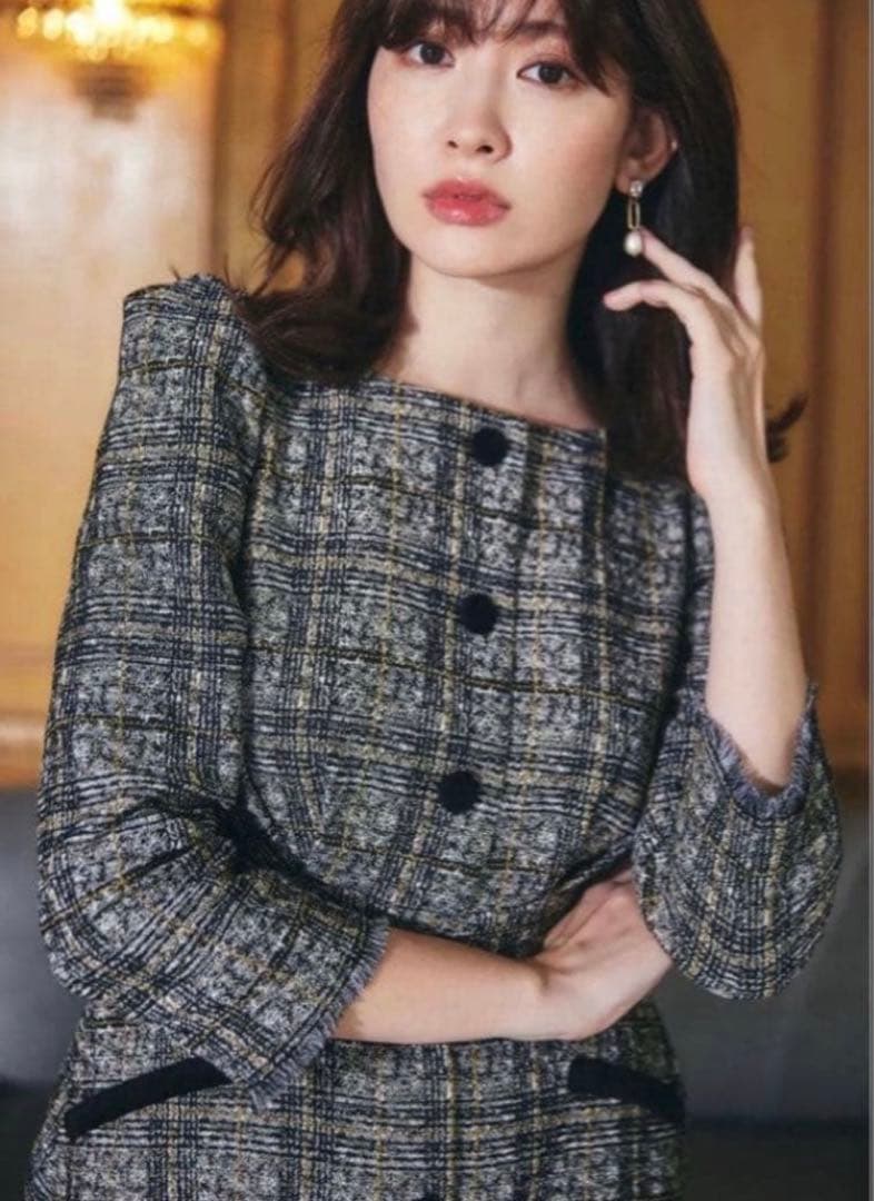 Herlipto Classic Tweed MidiDress ハーリップトゥ