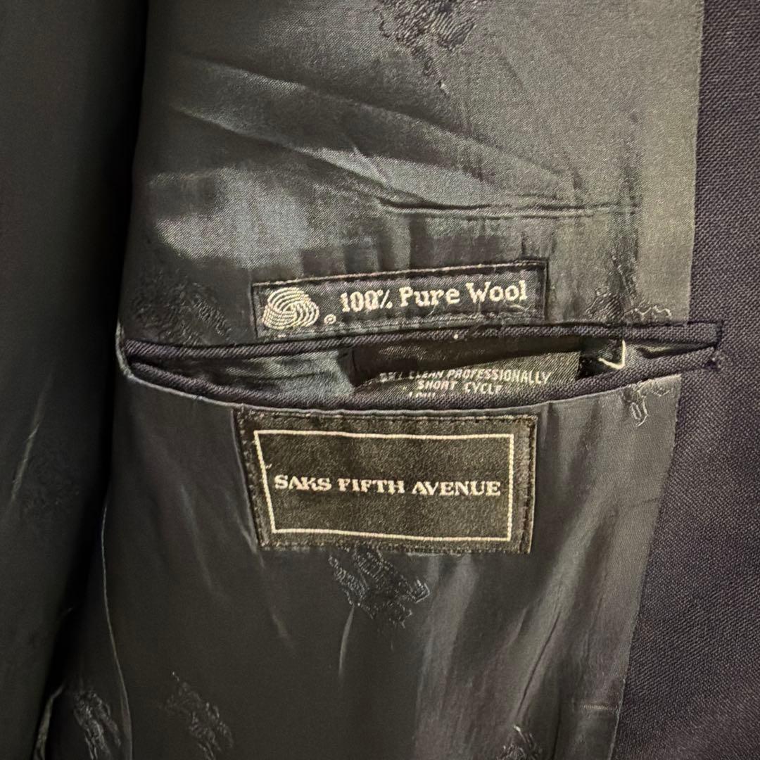 BURBRRY テーラードジャケット 古着 ネイビー XL相当