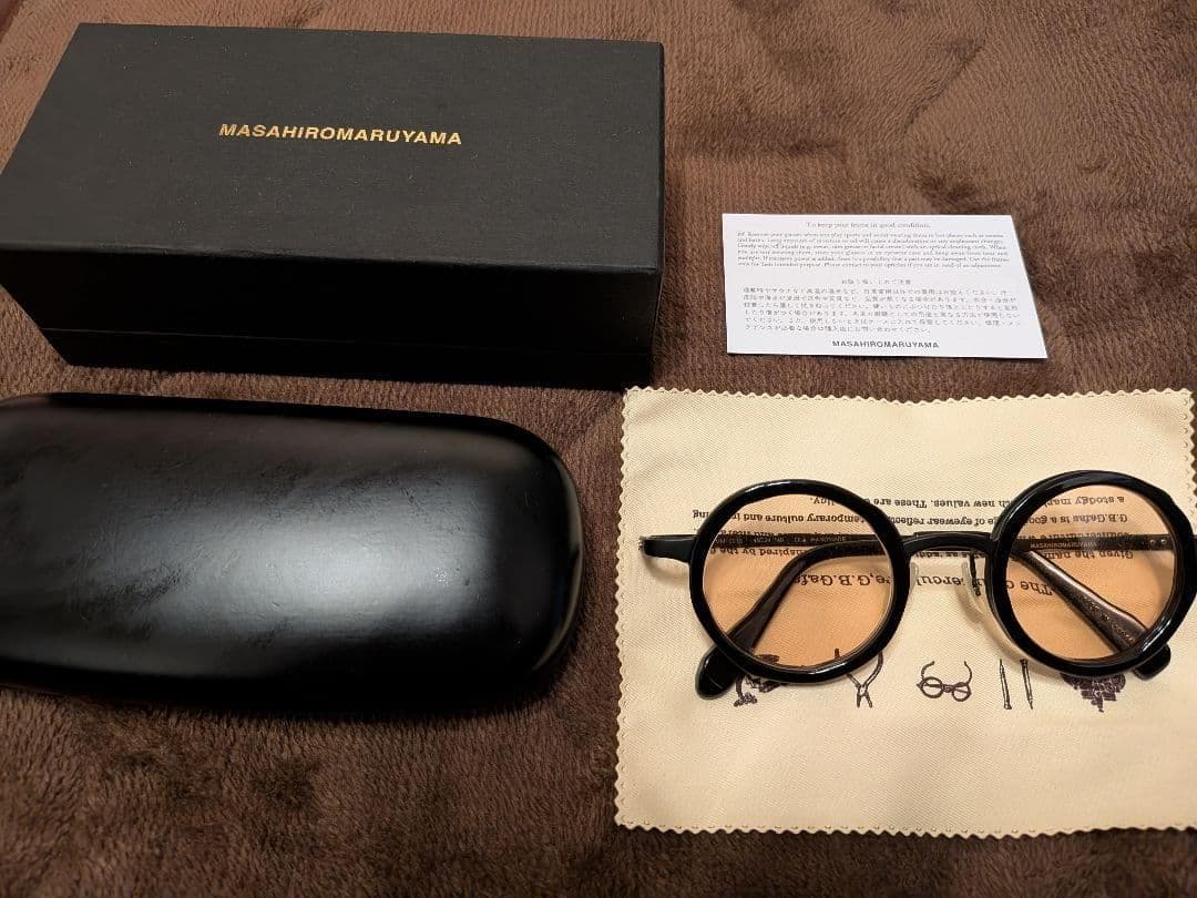 マサヒロマルヤマ MM-0013 ラウンドサングラス ブラック カスタムレンズ