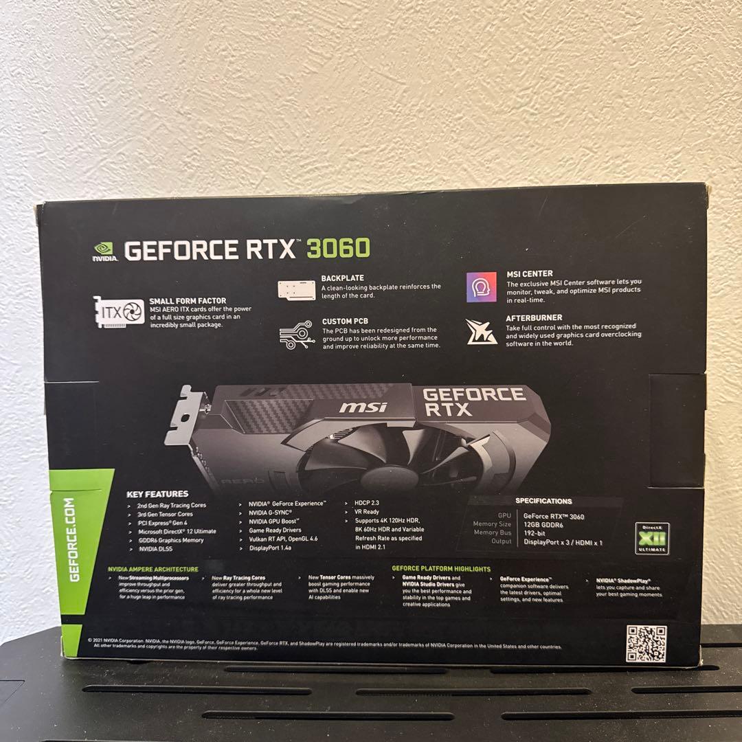動作保証 MSI GeForce RTX 3060 AERO ITX 12G