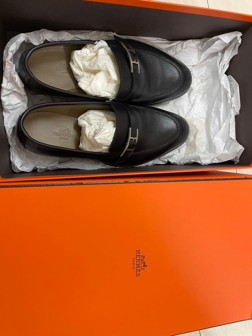 エルメス ブラック モカシン　モントレー　25cm