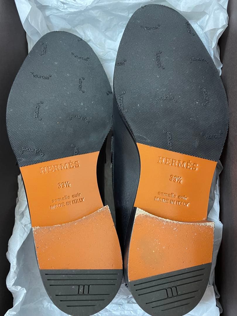 エルメス ブラック モカシン　モントレー　25cm