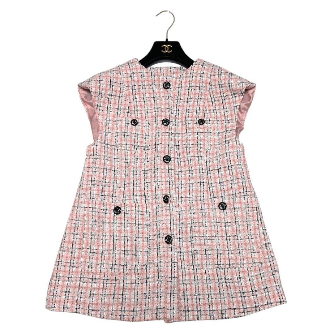 極美品✨即完売モデル　OBLI オブリ ピンク ミックスツイード ジレ