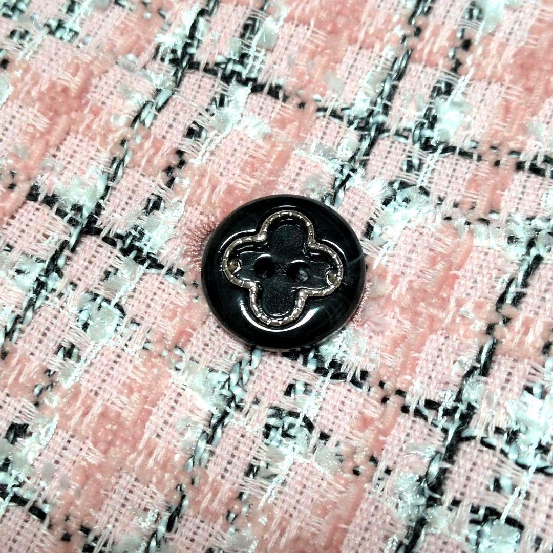 極美品✨即完売モデル　OBLI オブリ ピンク ミックスツイード ジレ