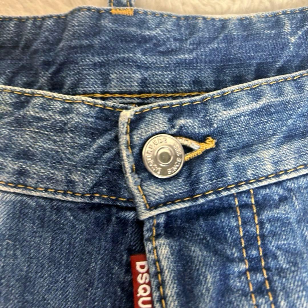 大きいサイズ DSQUARED2 ショートパンツ デニムブリーチ 56