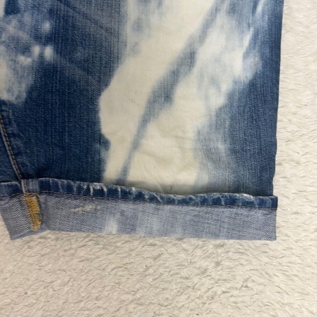 大きいサイズ DSQUARED2 ショートパンツ デニムブリーチ 56