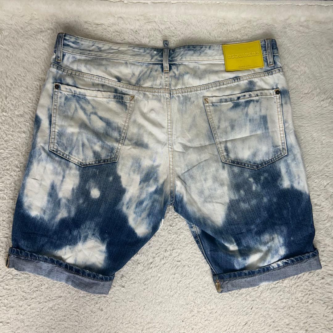 大きいサイズ DSQUARED2 ショートパンツ デニムブリーチ 56