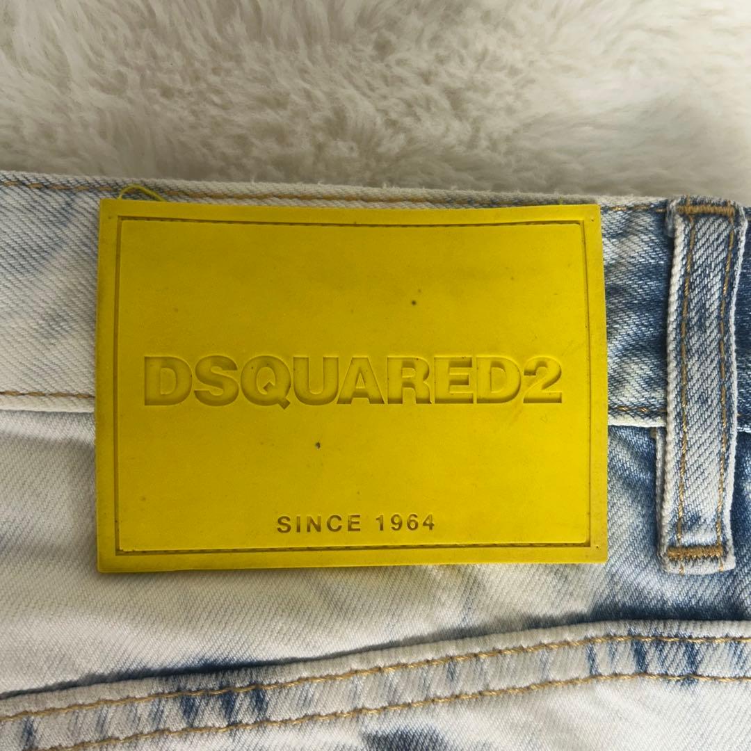 大きいサイズ DSQUARED2 ショートパンツ デニムブリーチ 56