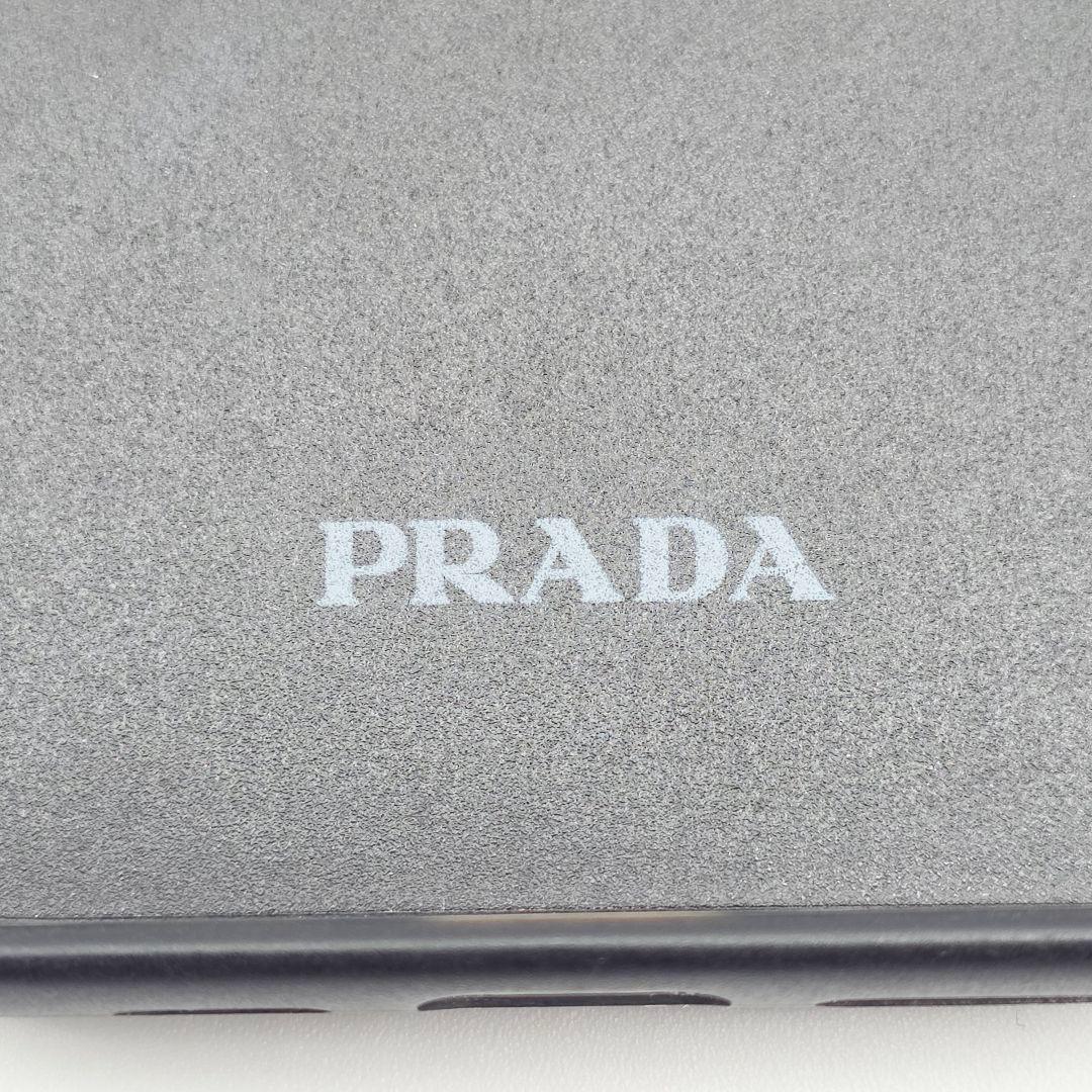 PRADA iphone14pro ケース ラインストーン クリスタル 三角ロゴ