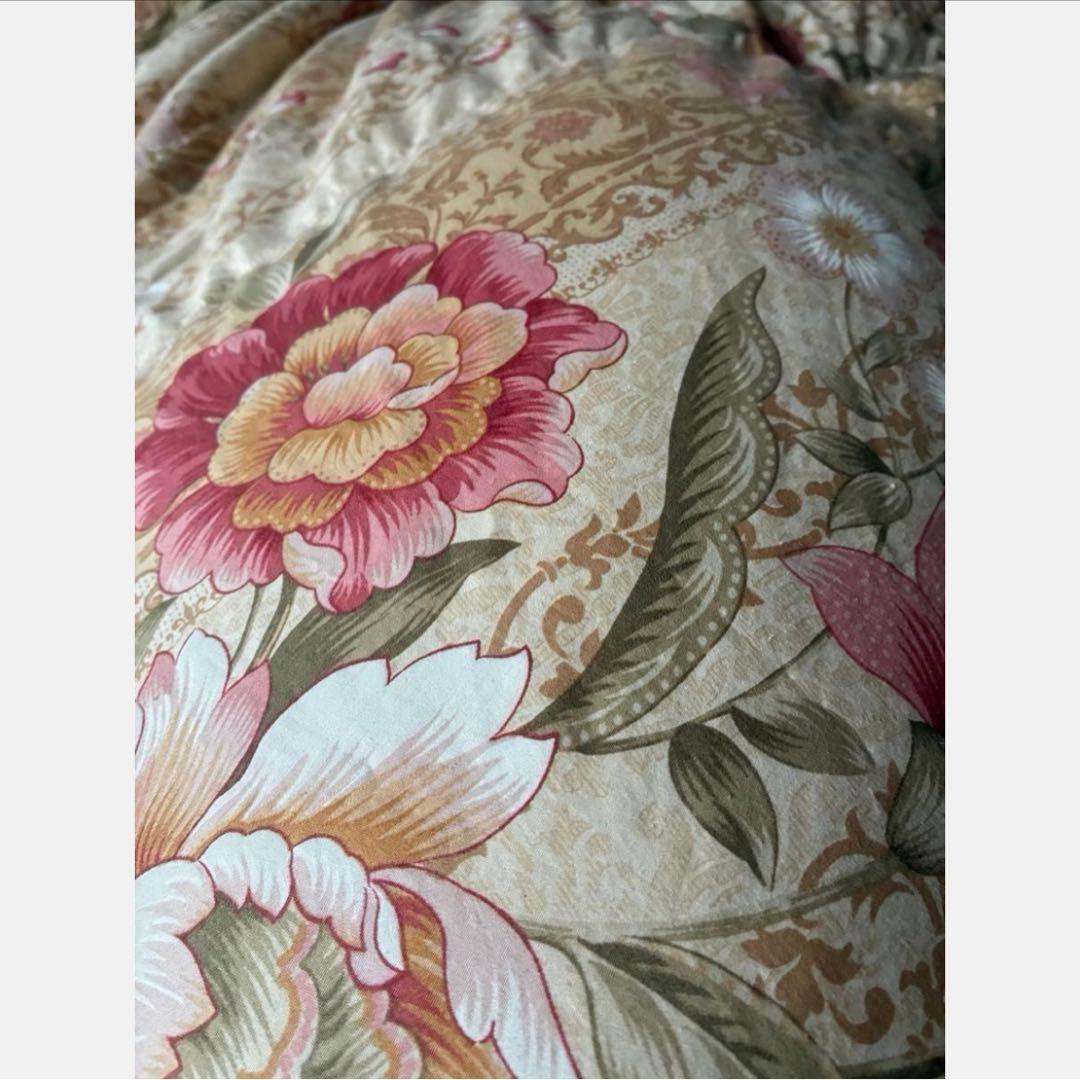 ハンガリー産ホワイトダック羽毛布団 ダブル ロイヤルゴールド 清潔美品