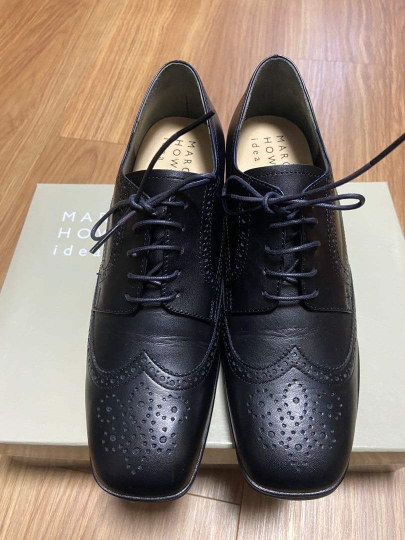 美品⭐︎MARGARET HOWELL ブラックレースアップシューズ　箱つき