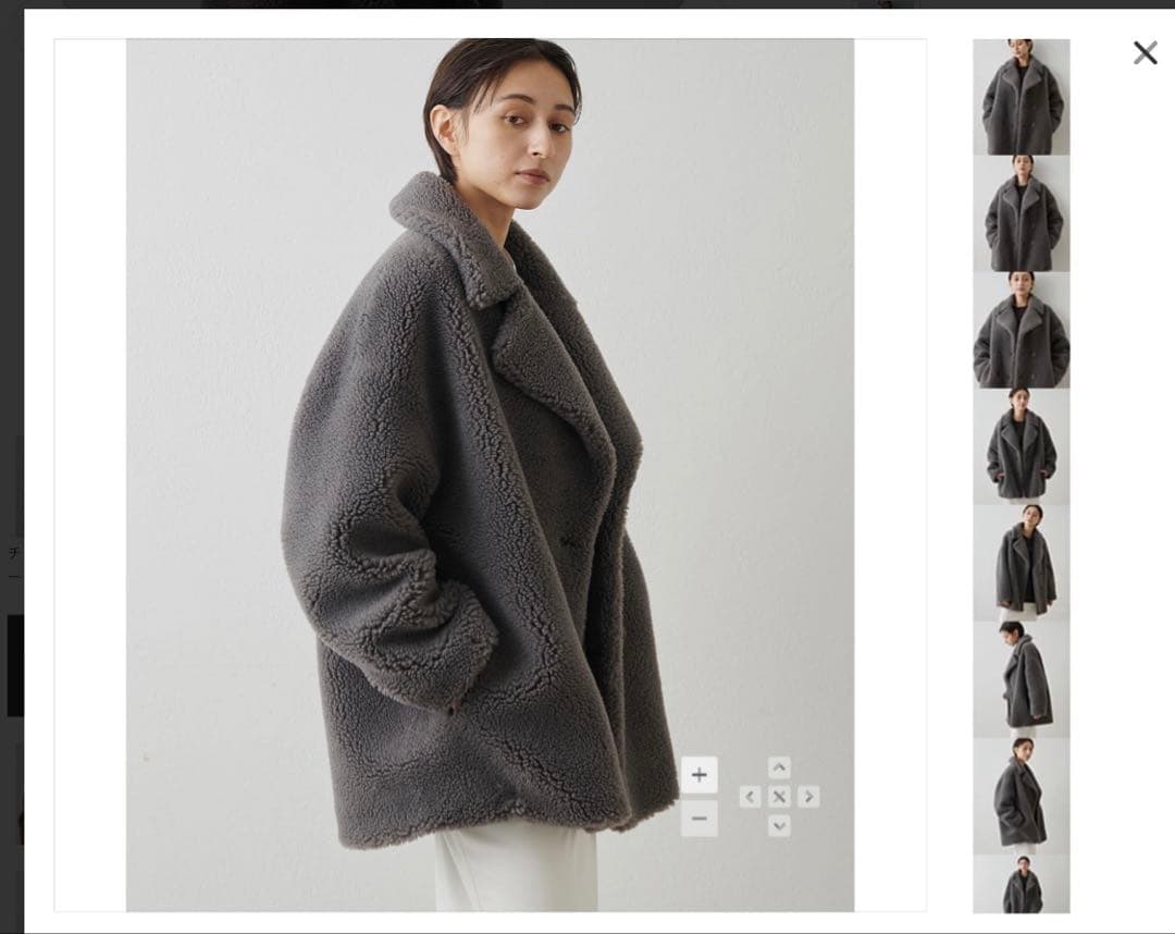 完売品【THE PAUSE】ボアダブルコート　ピーコート　ムートン風コート