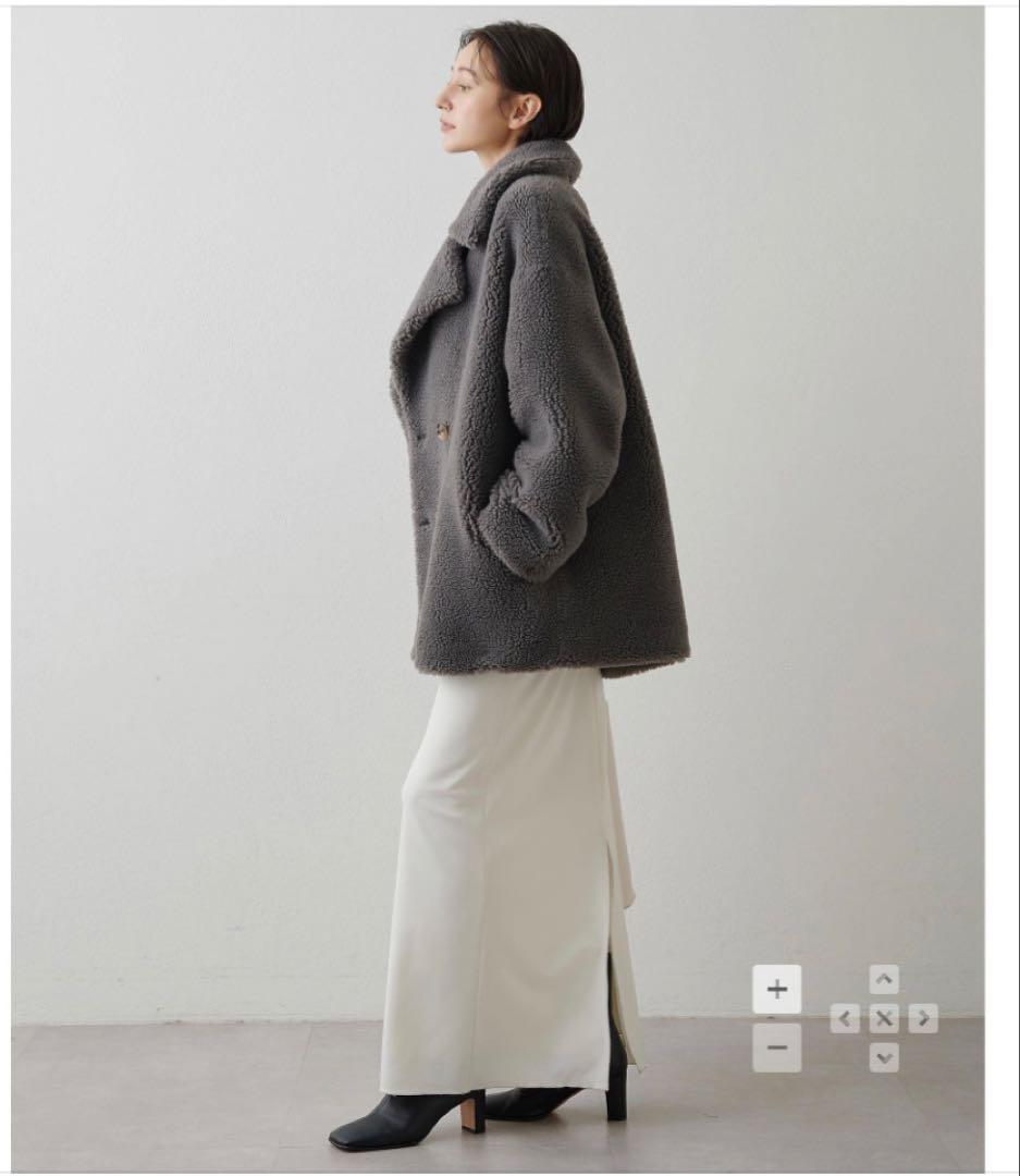 完売品【THE PAUSE】ボアダブルコート　ピーコート　ムートン風コート