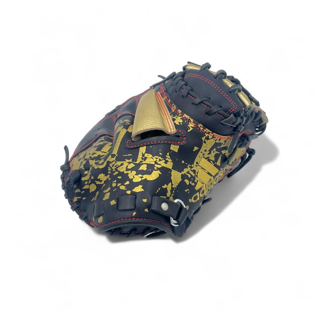 【adidas 】軟式キャッチャーミット 黒/金
