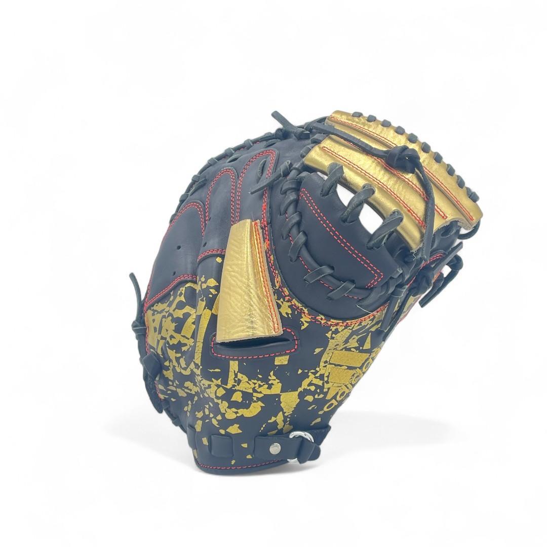 【adidas 】軟式キャッチャーミット 黒/金