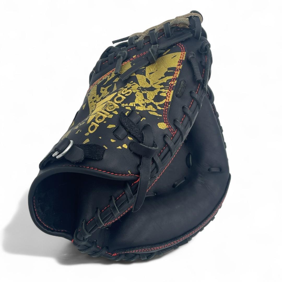 【adidas 】軟式キャッチャーミット 黒/金