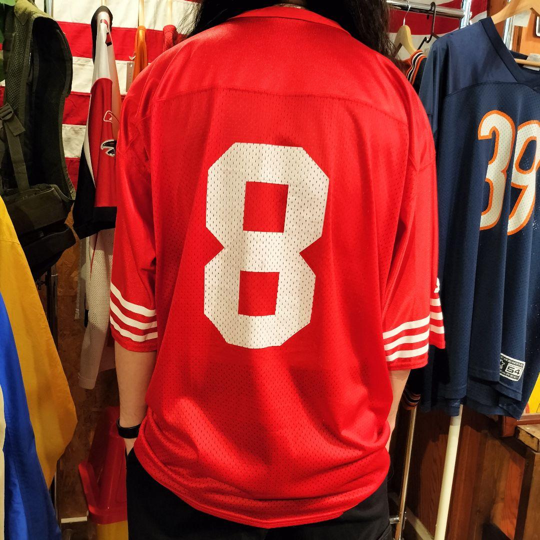 美品/NFL アメリカ製 ゲームシャツ XL レッド ヴィンテージ USA古着