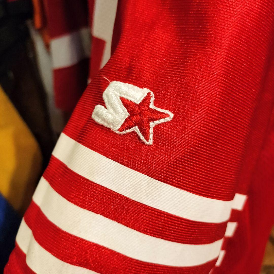 美品/NFL アメリカ製 ゲームシャツ XL レッド ヴィンテージ USA古着