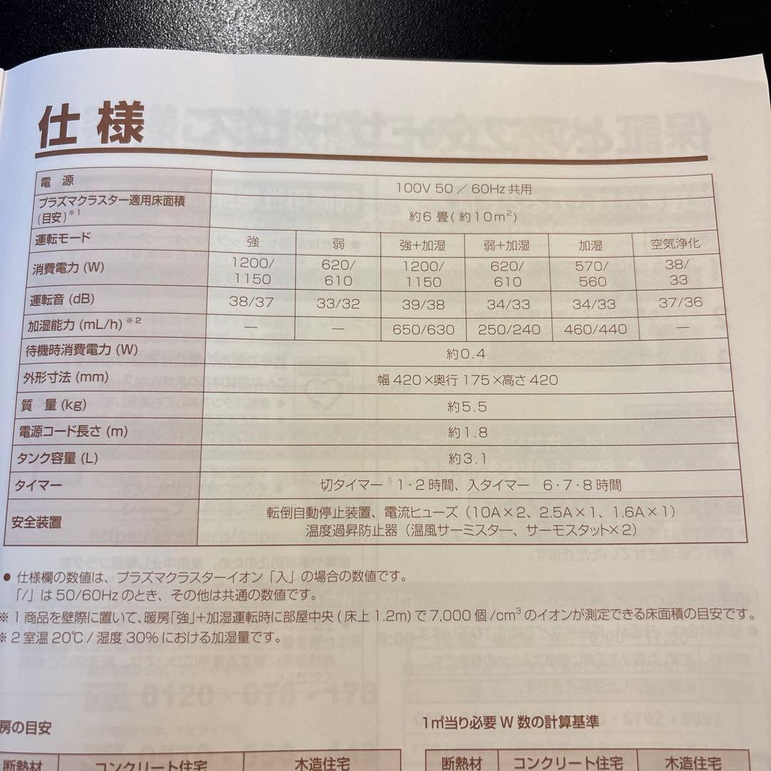 SHARP 加湿セラミック ファンヒーター