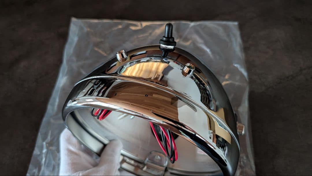 ペイトンプレイス ヘッドライトケース DP88-P メッキ SR400