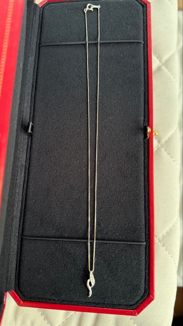 K18ホワイトゴールドダイヤネックレス0.05