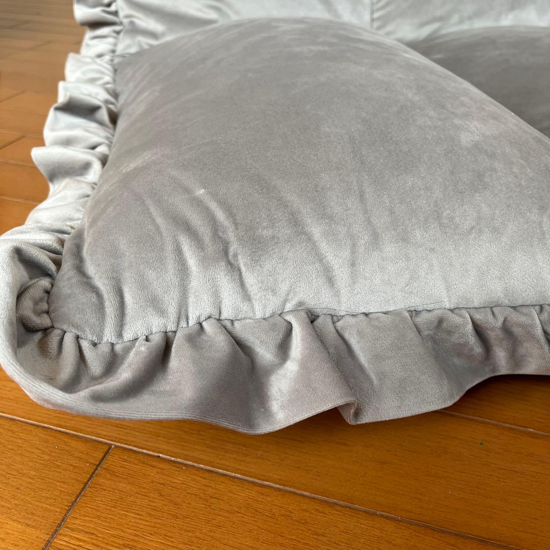 【引き取り限定】Francfranc カラン 【美品】フロアソファーグレー