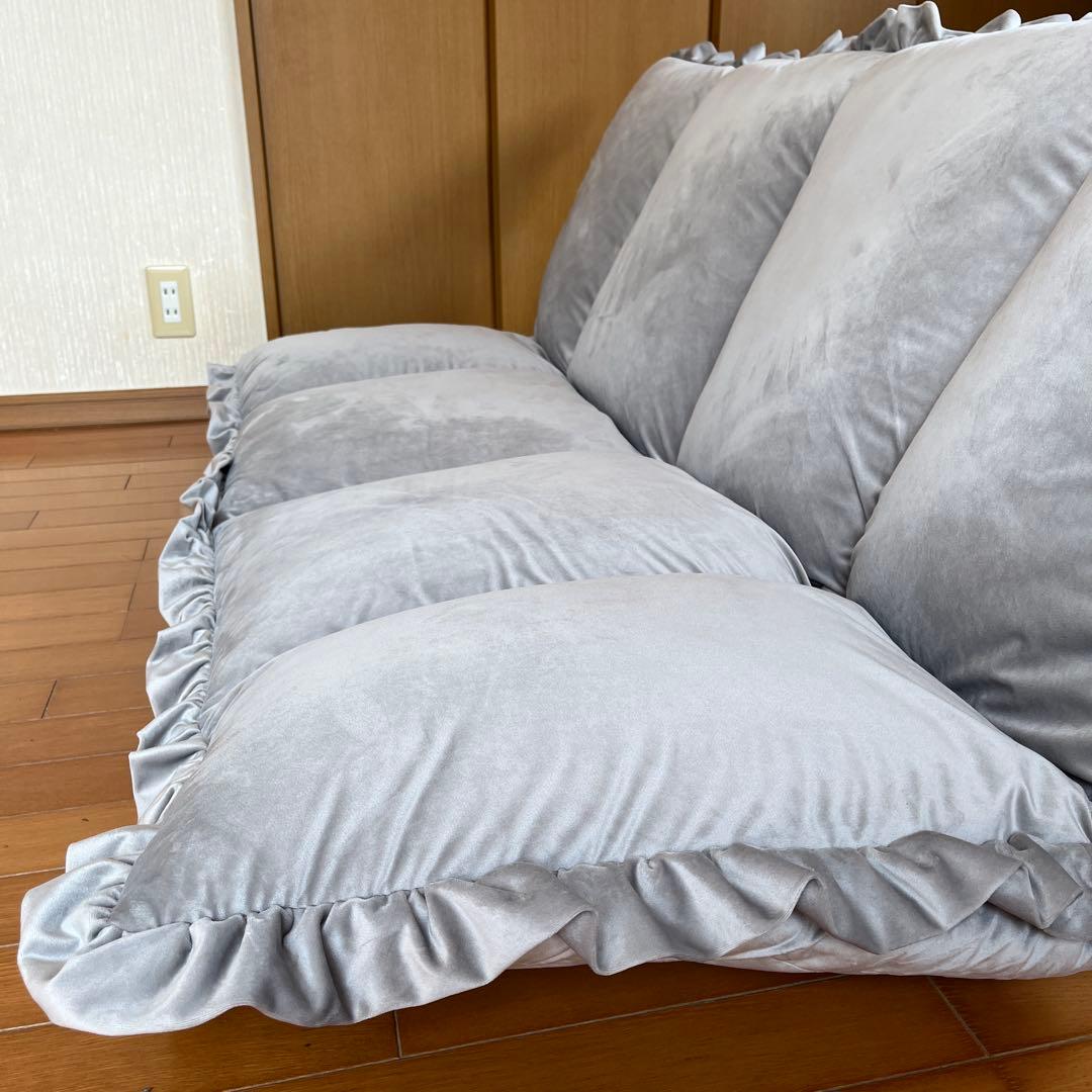 【引き取り限定】Francfranc カラン 【美品】フロアソファーグレー