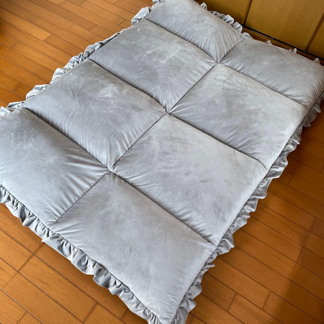 【引き取り限定】Francfranc カラン 【美品】フロアソファーグレー