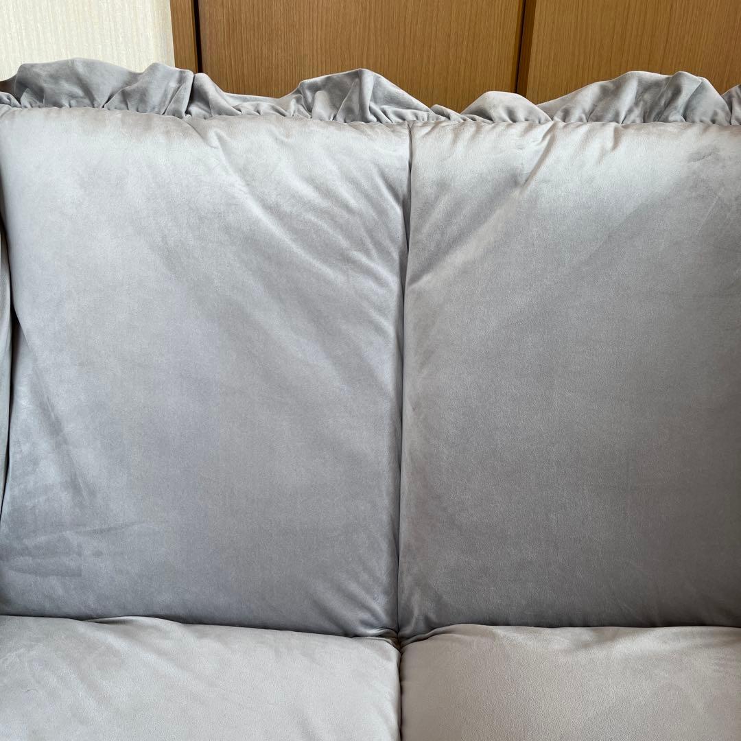 【引き取り限定】Francfranc カラン 【美品】フロアソファーグレー