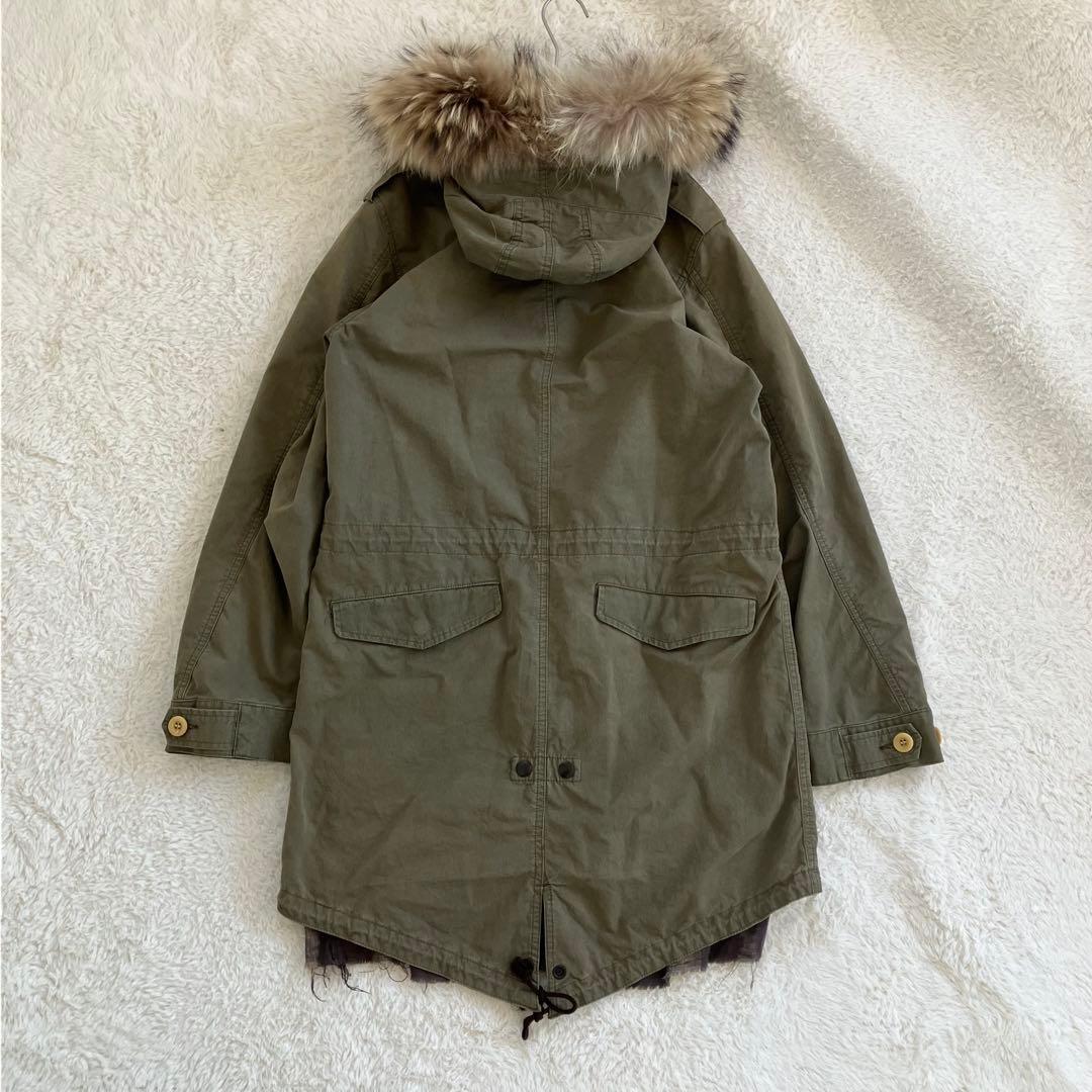 完売品 SASQUATCHfabrix. 裏地ブリーチ加工 モッズコート S