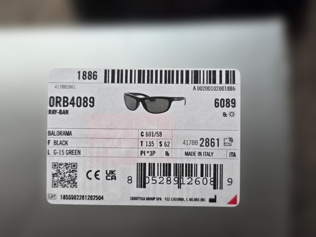 小物 Ray-Ban RB4089 Balorama Polarized 601/58