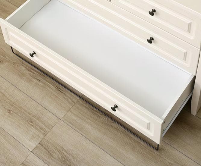 送料込 NITORI オフホワイト木製4段チェスト 美品