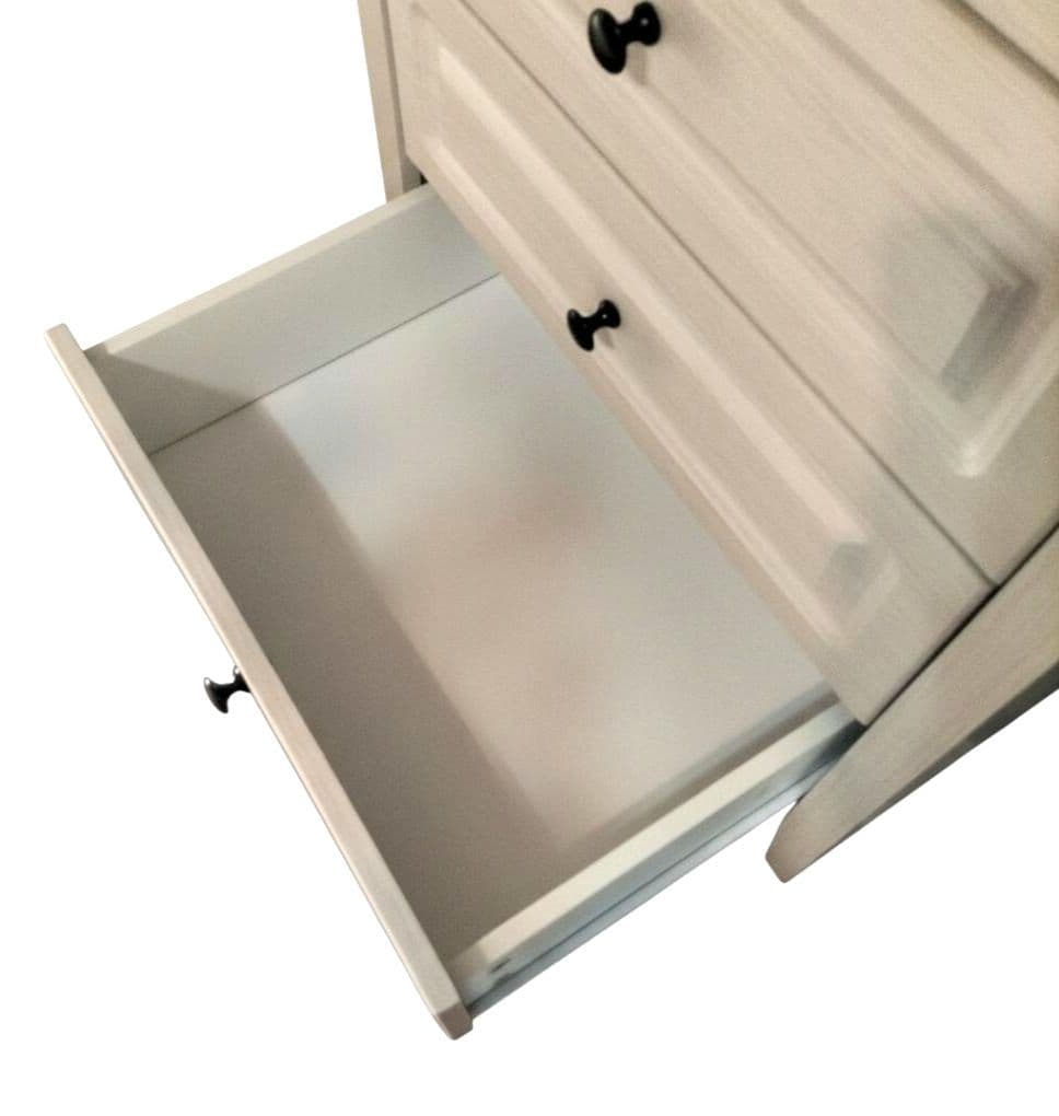 送料込 NITORI オフホワイト木製4段チェスト 美品