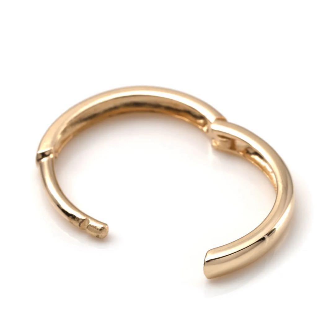 AVALANCHE 10K ゴールド フープピアス 直径13mm 両耳用