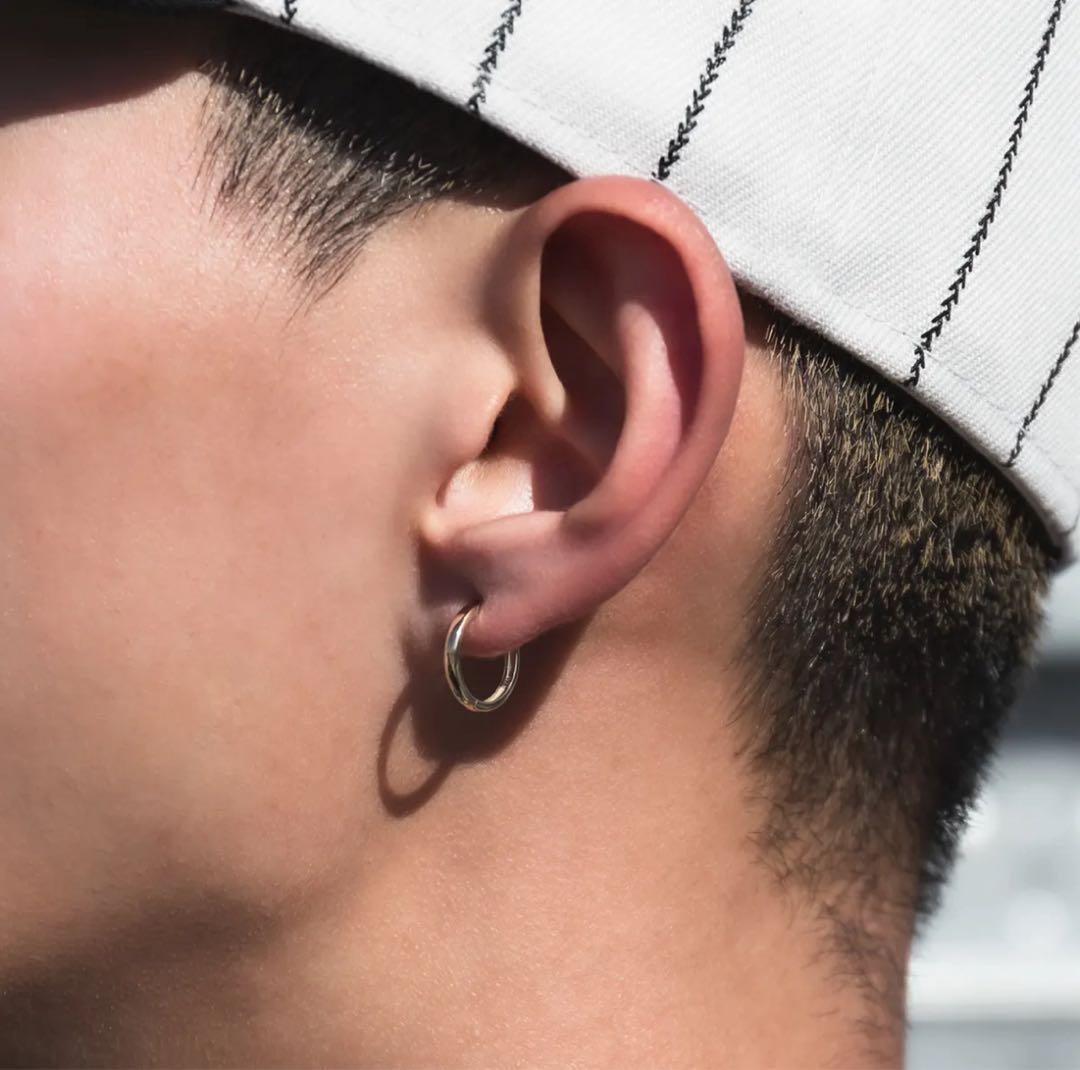 AVALANCHE 10K ゴールド フープピアス 直径13mm 両耳用