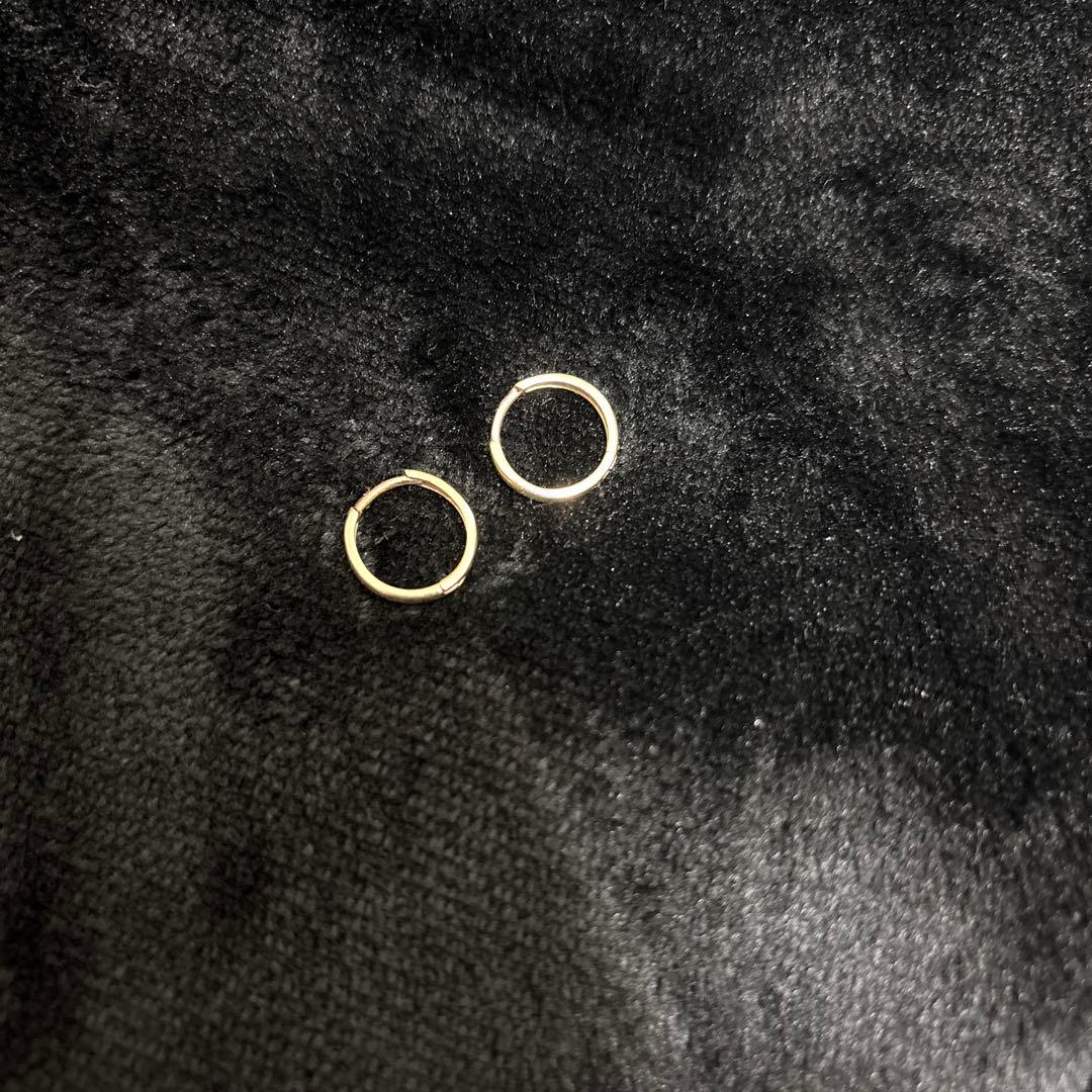 AVALANCHE 10K ゴールド フープピアス 直径13mm 両耳用