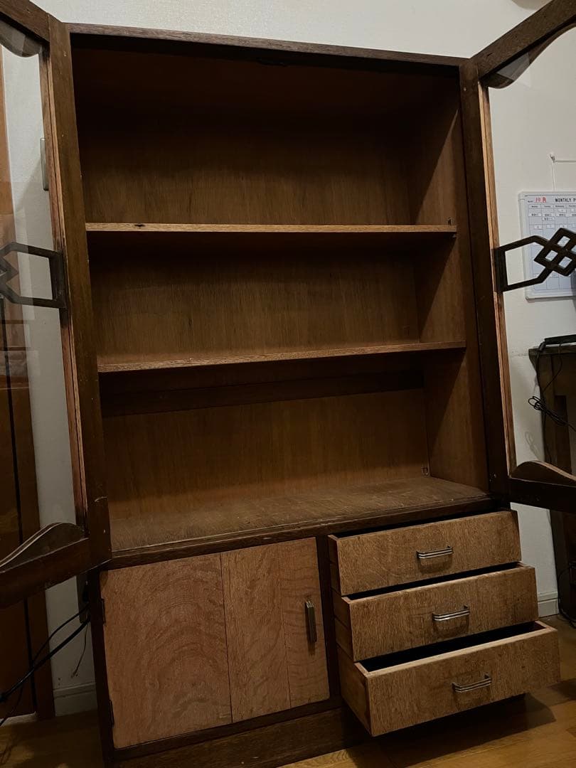 【1月29日まで】ヴィンテージ収納棚 本棚 飾り棚 食器棚 古家具