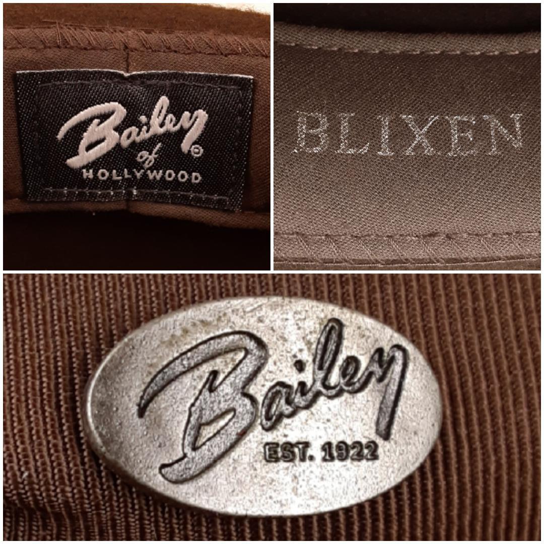 美品◎Bailey ベイリー BLIXELN フェルトハット 中折れハット 茶