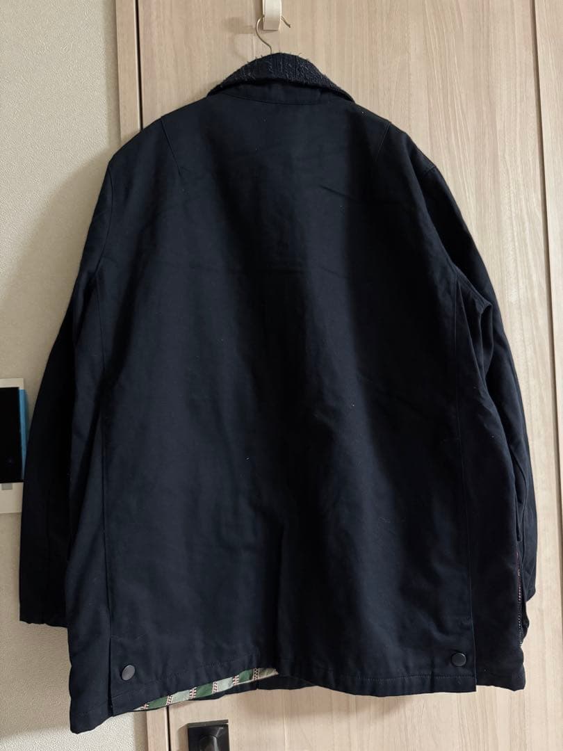 新品 KUON 襟裂織り フィールドジャケット ネイビーチノ