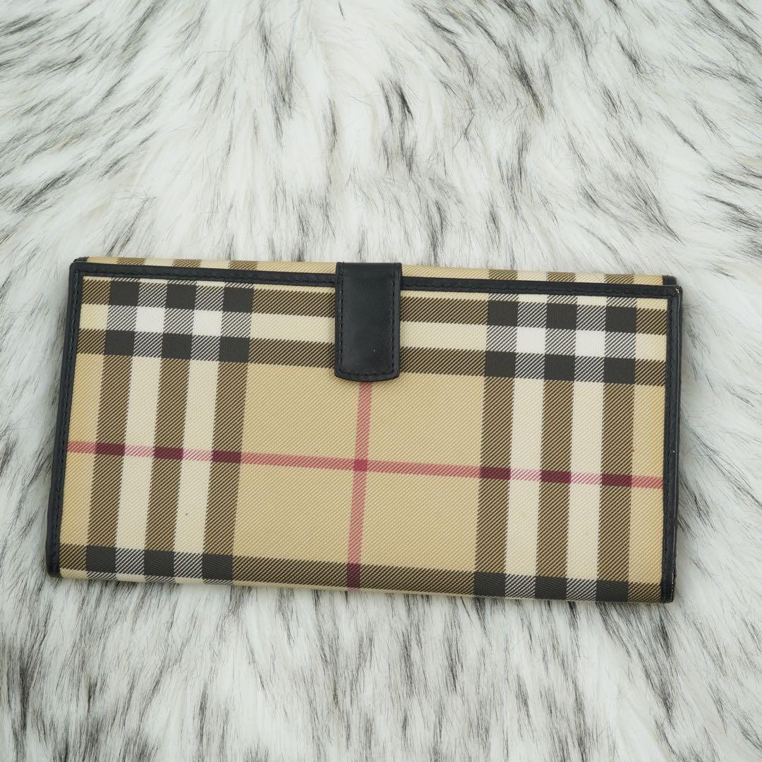 極美品　BURBERRY LONDON 長財布　ノバチェック　ブラック　人気