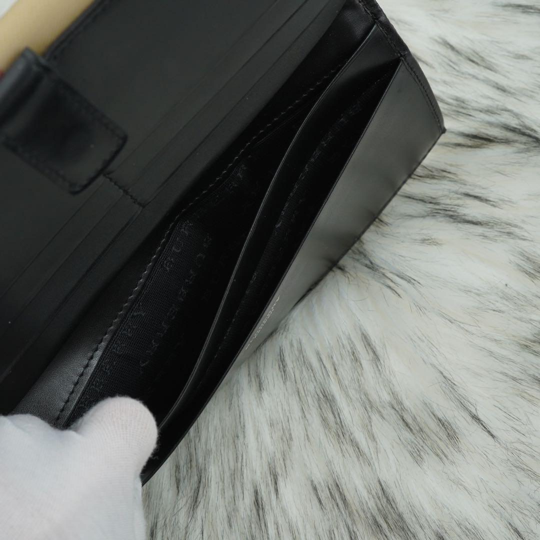 極美品　BURBERRY LONDON 長財布　ノバチェック　ブラック　人気