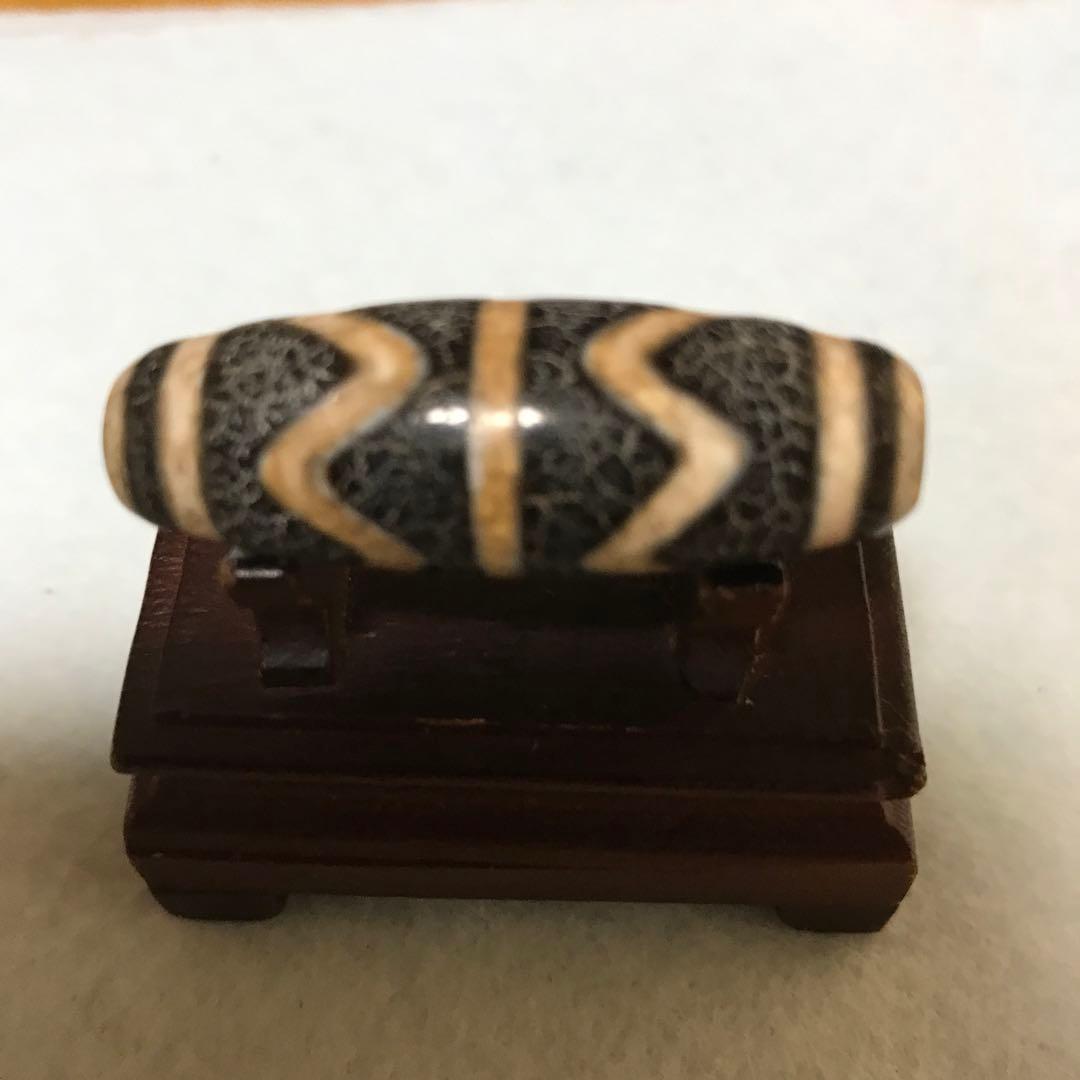 超激レア珍品！古代老礦石　水紋天珠　フジヤマ