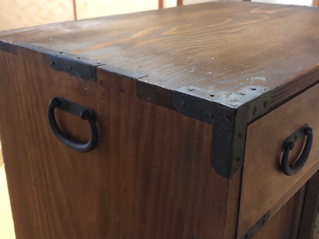 古い箪笥 ヴィンテージ 昭和レトロ 小物入れ 当時物 民芸品