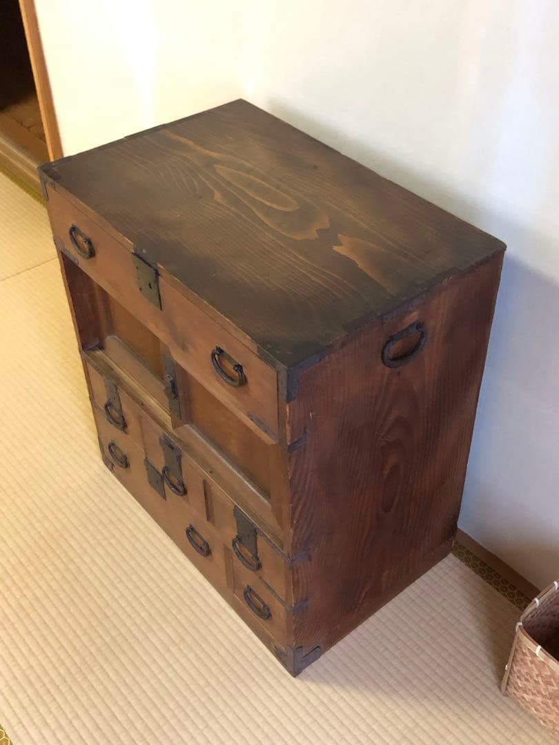 古い箪笥 ヴィンテージ 昭和レトロ 小物入れ 当時物 民芸品