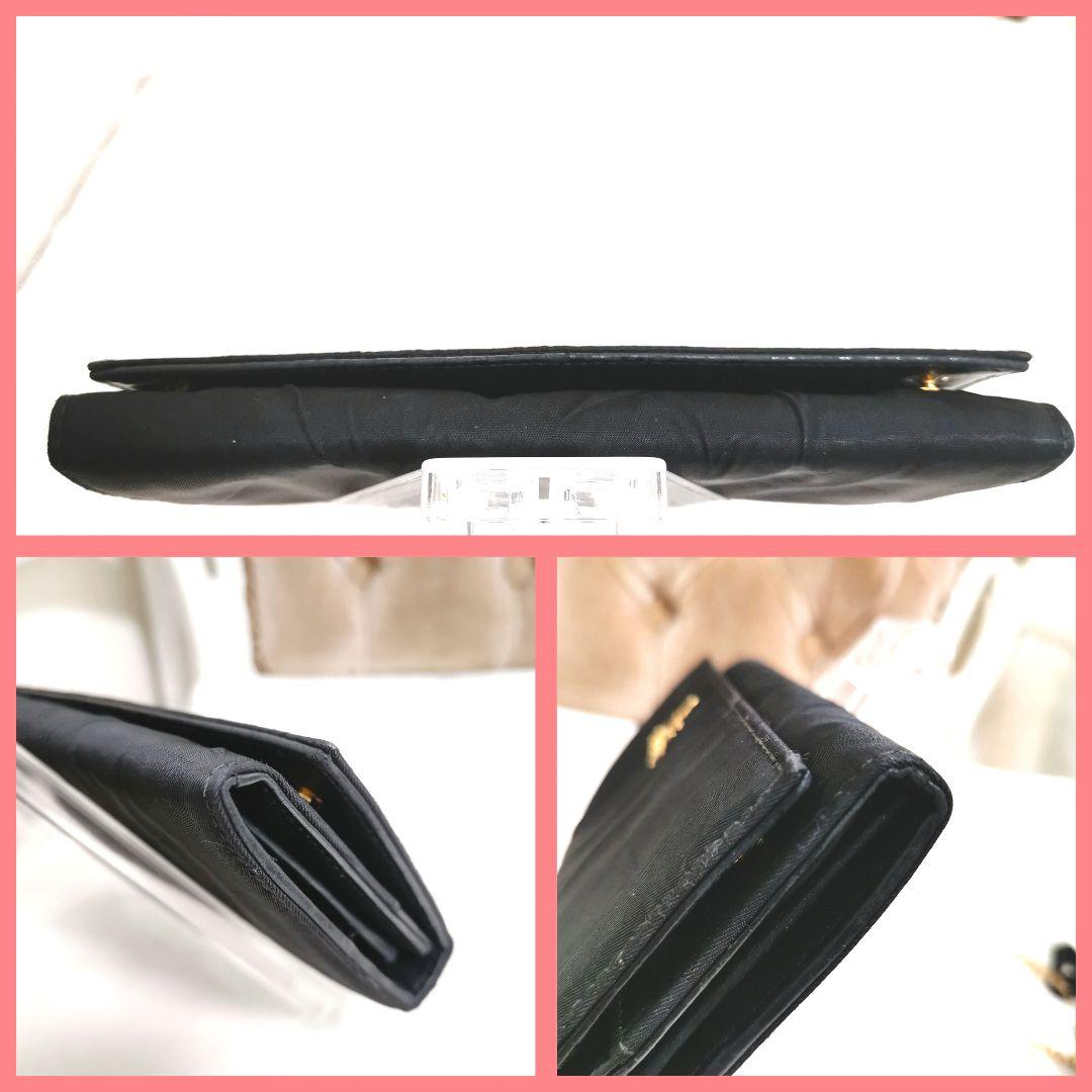 海坊主! プラダPRADA 黒サフィアーノ長財布 新品ショルダー鑑定済!