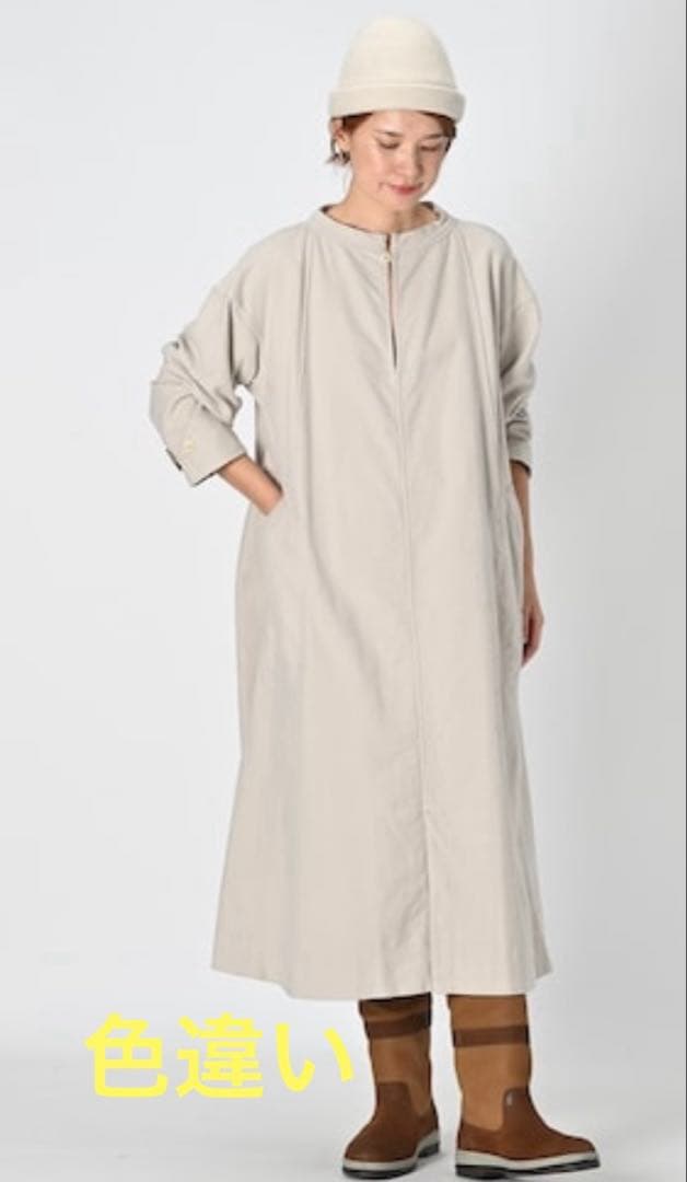 45R上質モールサージのストレッチワンピースゆったり暖か45100円新品同様