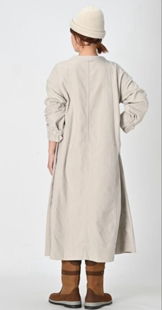 45R上質モールサージのストレッチワンピースゆったり暖か45100円新品同様