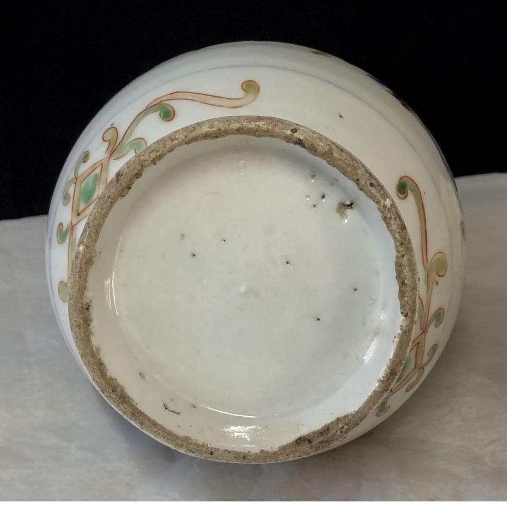 F523 古伊万里 色絵 徳利 高さ19.5cm 花入 一輪挿し