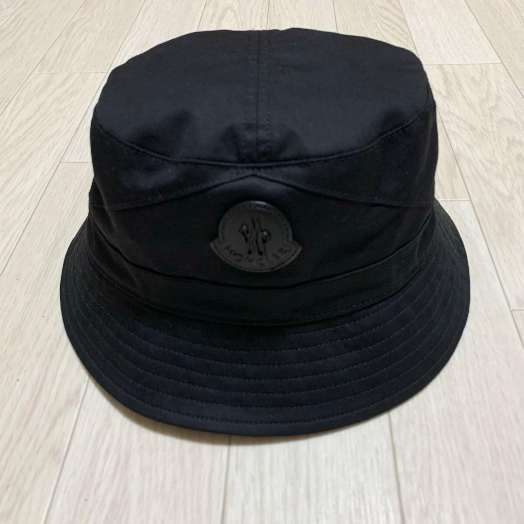 新品同様★ モンクレール　帽子　バケットハット　ブラック　黒　M 国内正規品