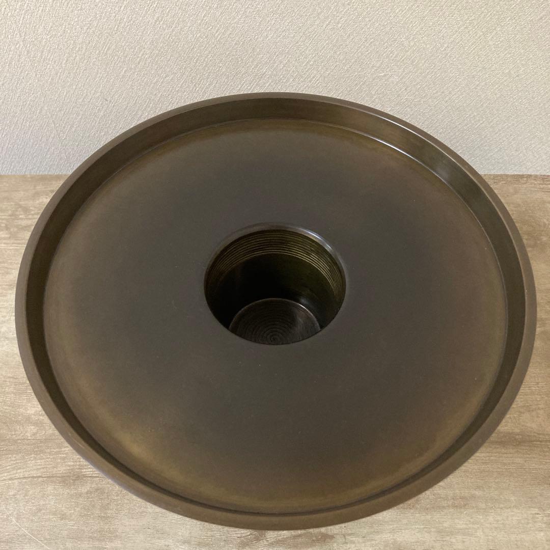 高岡銅器　薄端　中光　花器　茶道具〈検 池坊　華道　いけ花